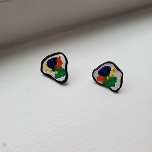 Polymer Clay Handmade Painted Earrings
